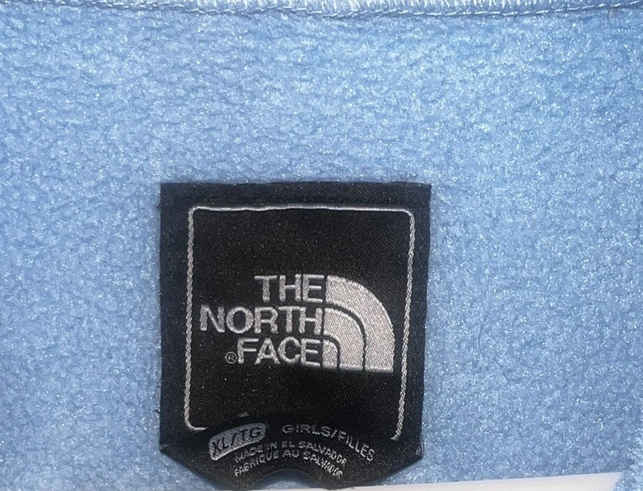 Chaqueta Polartec Denali The North Face XL azul claro y gris cremallera completa para niña Foto 2 de 3