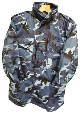 Mil-tec Jacket M65 Removable Liner Size Medium Blue Urban Camo Warm Winter