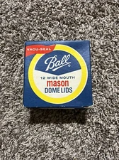 BALL 42000 Wide Mouth Dome Lid, Silver - 12 Count Vintage