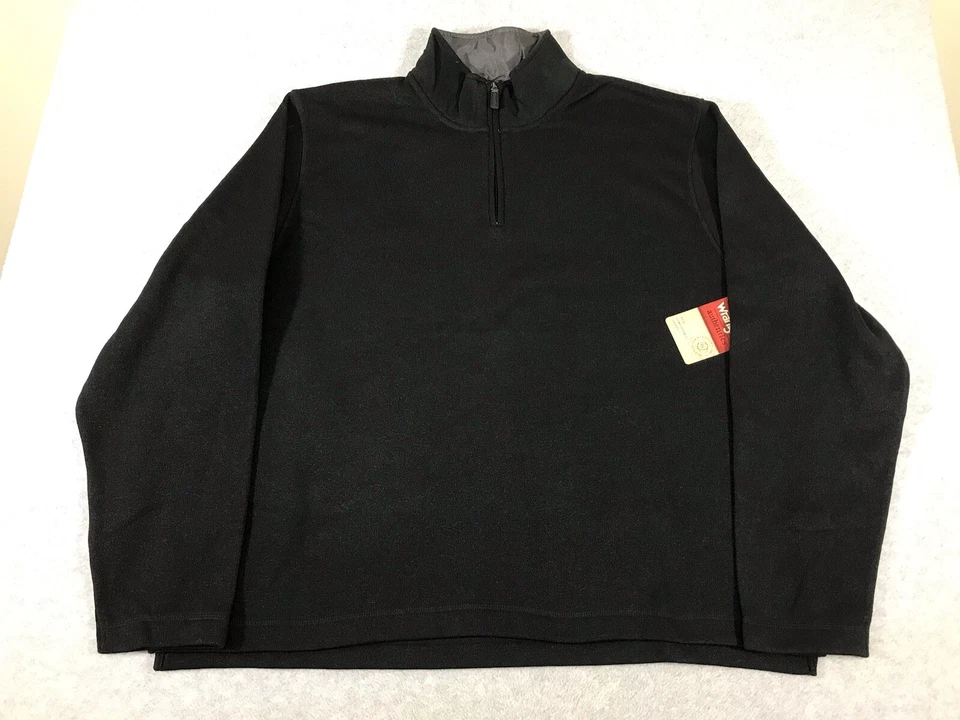 Suéter Wrangler Authentics 1/4 Cremallera Para Hombres 2XL Forrado de Vellón Pullover Negro NUEVO Foto 2 de 4