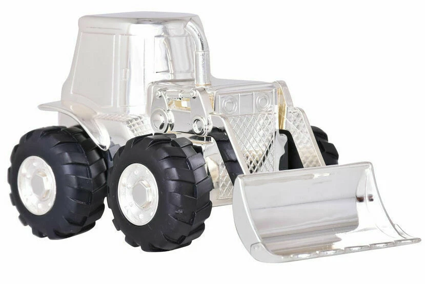 Silver tractor store christening gift
