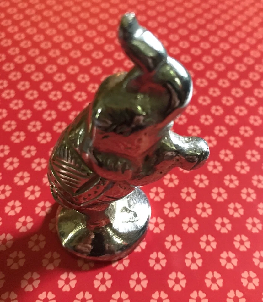 两个老式/复古燃烧器“OPIUM”村庄重量-白色和黄色黄铜大象 — 第 3/4 张图片