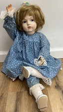 Vintage BRU JNE Vernon Seeley 23 Tall Bisque Ball Joint Doll 1980 Blue Eyes