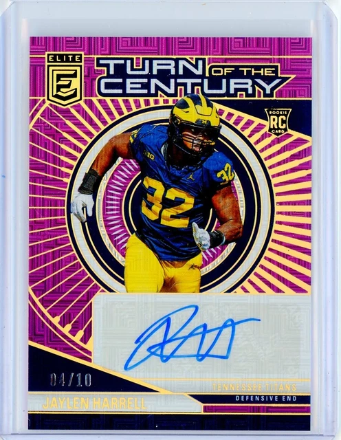 2024 Panini Elite JAYLEN HARRELL RC Turn of Century Purple AUTO Autograph 4/10