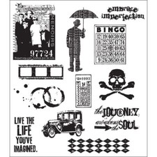 Tim Holtz Cling Stamps 7x8.5" - MINI MUSE CMS063 Stampers Anonymous