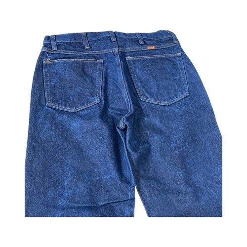 Rustler Mens Straight Leg Jeans Size 34 x 34 Actual Size 33 x 34 Blue Dark Wash - Picture 4 of 10