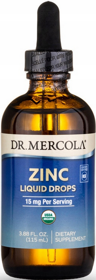 Dr. Mercola ZINC LIQUID DROPS | Zinc Liquid Immune Support | 115 ML