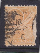 (K244-26) 1888 NSW 6d lemon yellow (space filler) (Z)