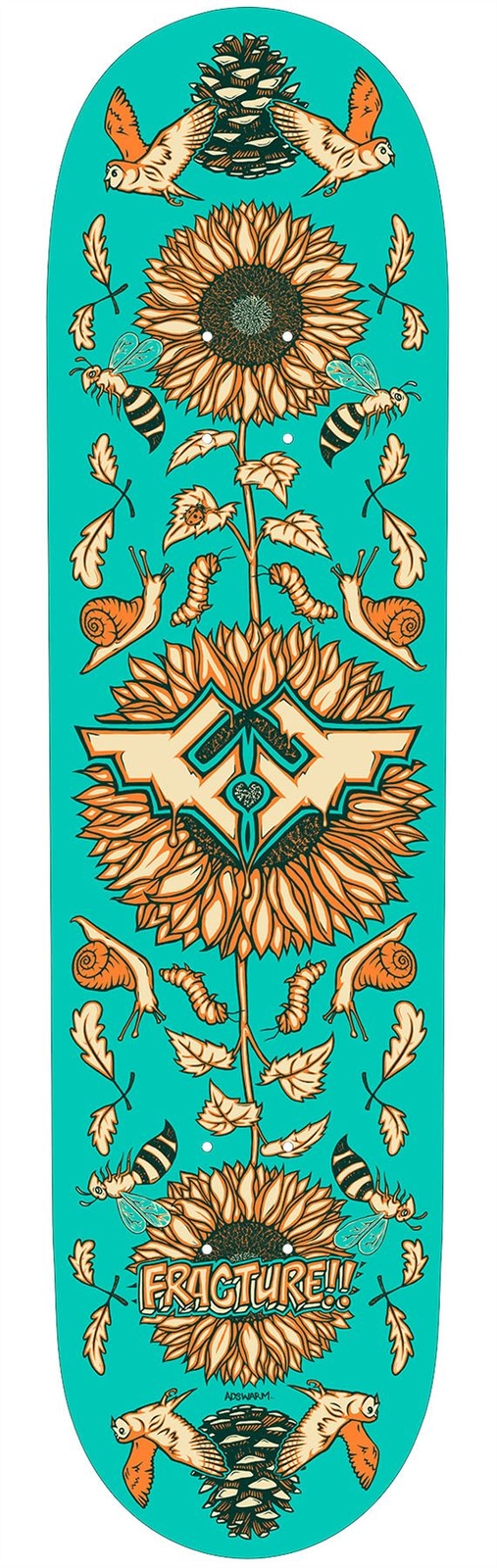 Fracture x Adswarm 2 Skateboard Deck - 8.25""