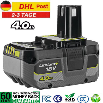 18V 4.0Ah  Akku für RYOBI One Plus Lithium RB18L50 P108 P104 Batterie