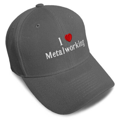 Baseball Cap I (Love) Metalworking Red Heart Hobbies Lovers Metalworking Lovers