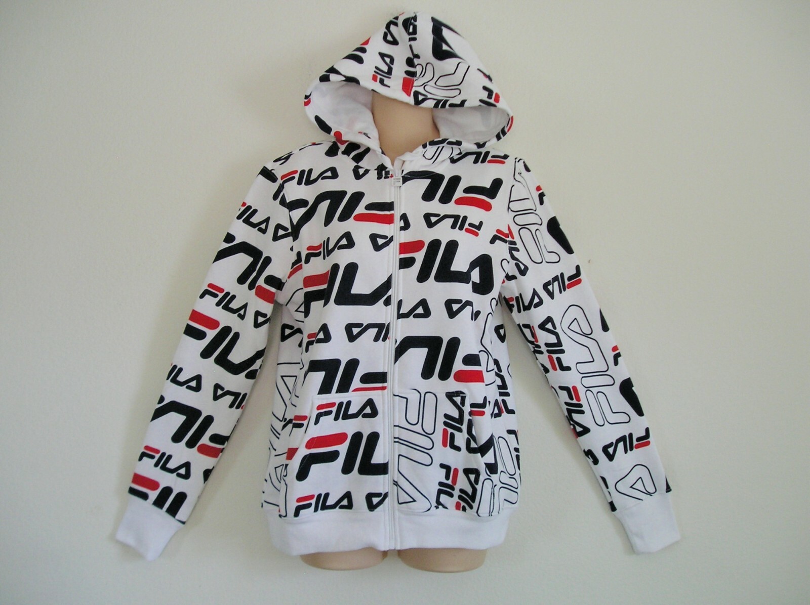 Felpa Fila CYPRESS FULL ZIP JACKET HOODY felpa pile top con cappuccio ~ donna taglia XL ~ NUOVA CON ETICHETTE