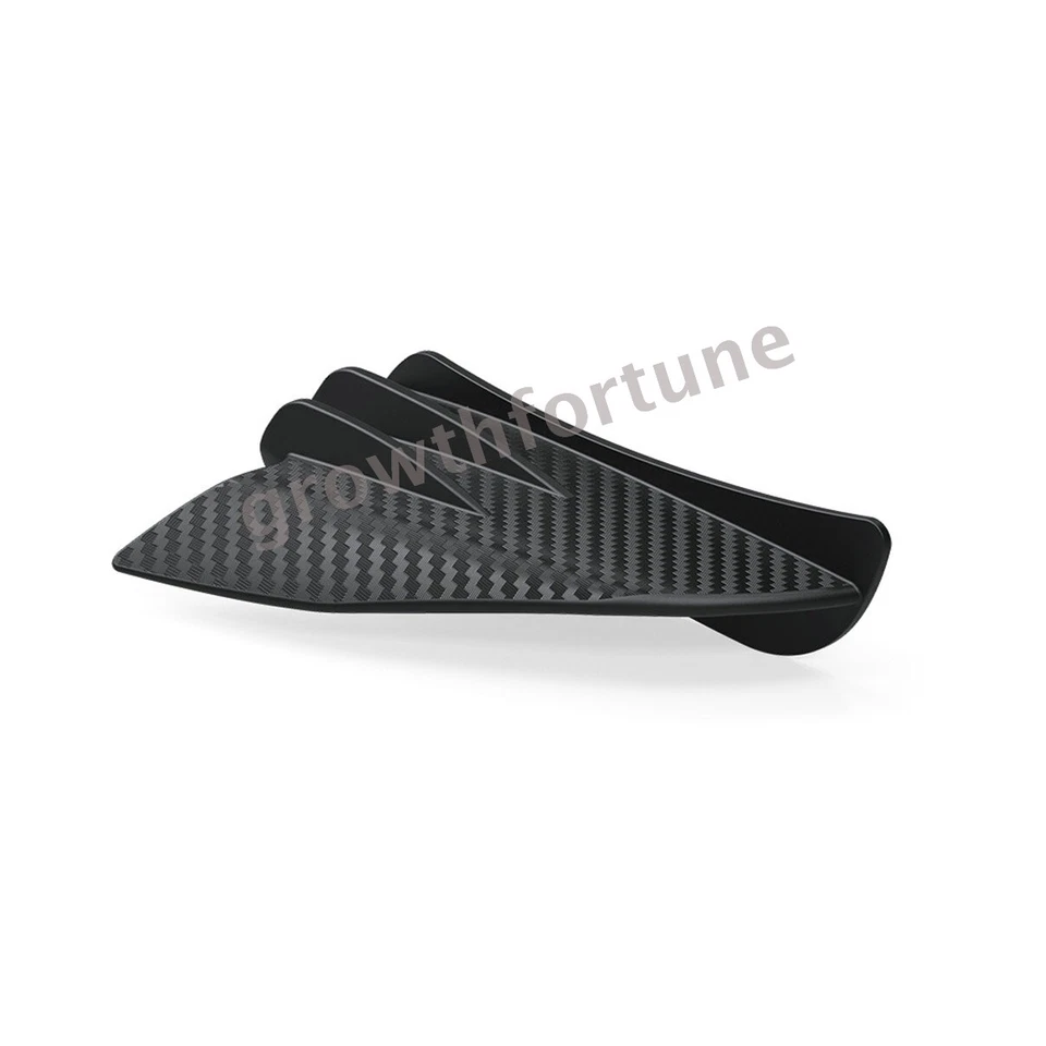 Par de calcomanías de fibra de carbono deflector de aire alerón lateral winglet para motocicleta Foto 4 de 4