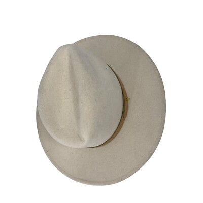 Lack of Color Ivory Wool Fedora The Fader Hat size S EUC  display picture 1