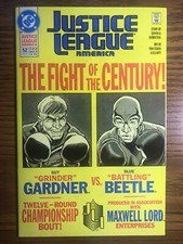 JUSTICE LEAGUE OF AMERICA 52 ADAM HUGHES FIGHT OF THE CENTURY COVER DC 1991