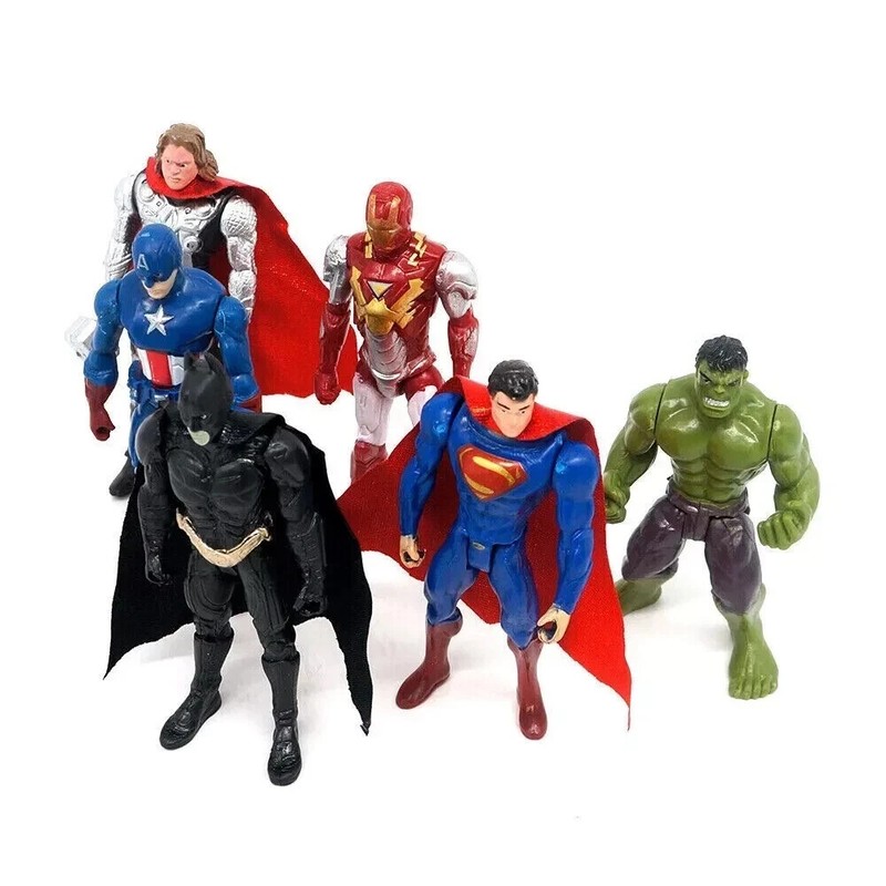 6pcs Super Hero Action Figure heroes Toy Set– Avengers-Inspired Collection" NEW