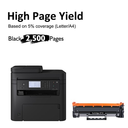 Black CRG-071H Toner For Canon 071H ImageClass MF272dw MF274dn MF273dw LBP121dn - Picture 3 of 8
