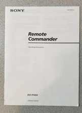 Sony Remote Commander RM-PP404 Operating Instructions Manual: 4-227-692-11(1)