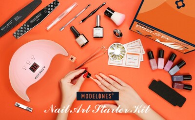 Modelones Pro Gel Nail Polish Starter Kit with LED Lamp and 7 Popular Colors new