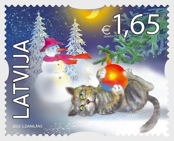 latvia 2023 Lettonie YEAR SET christmas europa peace rabbit horse train park man - Image 2 of 4