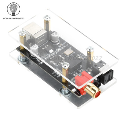 SPDIF to Fiber Signal Conversion Audio Decoder Board Phones Computers Connected