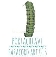 Portachiavi Paracord intrecciato di tipo militare, Handmade con moschettone 4