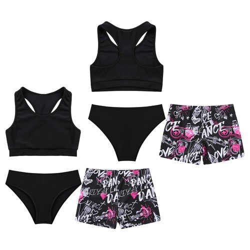 Girls Bathing Suit 3 Pcs Swimsuit Briefs Swimming Set Breathable Bikini Sets - Picture 24 of 37