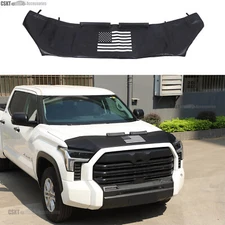 PU Leather Flag Hood Protection Bra Bug Deflector Fits 2022-2025 Tundra Sequoia