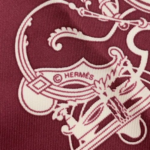 Auth Hermes Carré 45 Ex-Libris Red x Multicolor Silk Scarf W/Box BA050249 - Picture 17 of 19