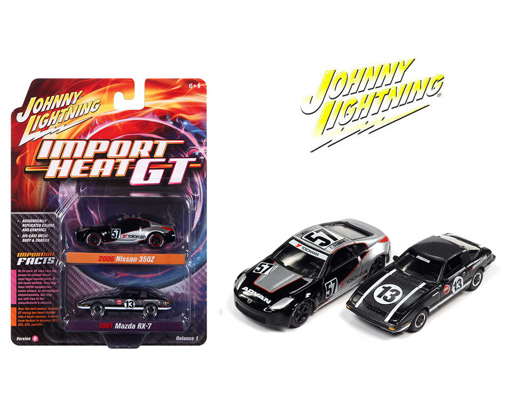 JOHNNY LIGHTNING 1:64 SCALE 2006 NISSAN 350 ZX & 1981 MAZDA RX-7