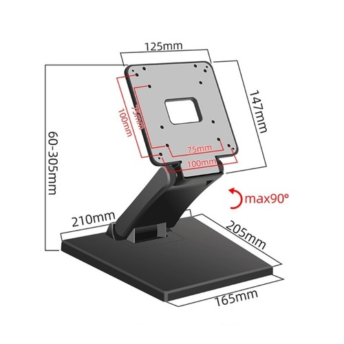 Portable Monitor Stand Desktop Dock Holder Space Saving Foldable for 13-27inch - 第 8/8 張圖片