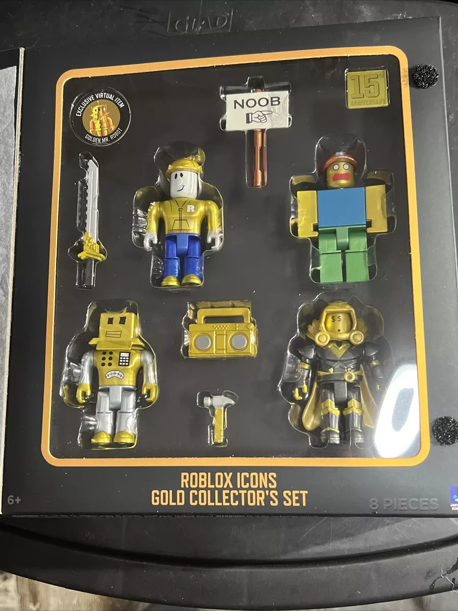 NEW Roblox Icons Gold Golden Mr. ROBOT 15th Anniversary Figures