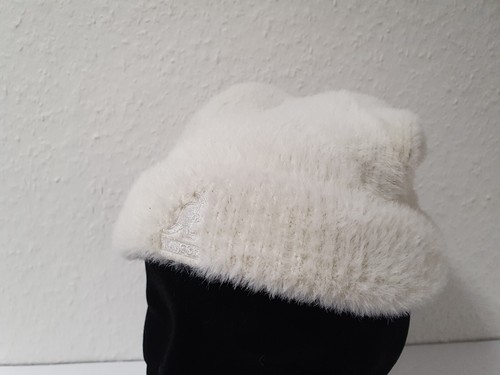 KANGOL Faux Fur Beanie Hut Mütze Anglerhut Fischerhut Schwarz Weiß Unisex NEU - Bild 6 von 16