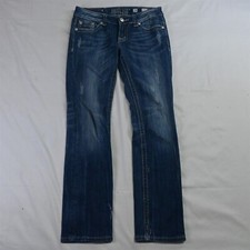 Miss Me 28 x 31 Straight Flap Pocket Dark Wash Flex Denim Jeans