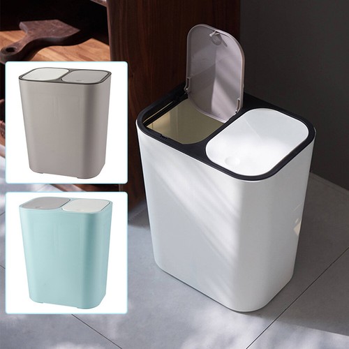 Two In One Wastebasket Waste Garbage Bins Dry Wet Separation Kitchen