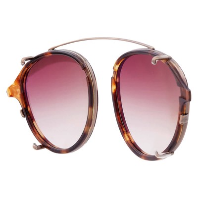 Mr. Leight MULHOLLAND AL Sunset Oval Unisex Sunglass Clip ML5001 MPL-ATG/SU 45