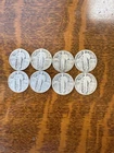 8 STANDING LIBERTY QUARTERS SILVER All Readable Dates