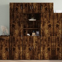 Highboard RäUchereiche Stauraum 70X42,5X185 Cm Holzwerkstoff
