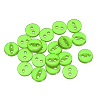 20 StüCk GrüNe Runde NäHknöPfe 9Mm Harz 2-Loch Fischauge Bastelknopf