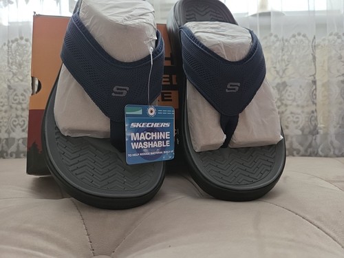 SKECHERS SARGO POINT VISTA WASCHBARE SANDALEN FLIP FLOPS HERREN GRÖßE UK7 EU41 NEU - Bild 3 von 9