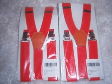 DUE BRETELLE NUOVE unisex per uomo e donna larghezza 1" schiena Y con clip forti