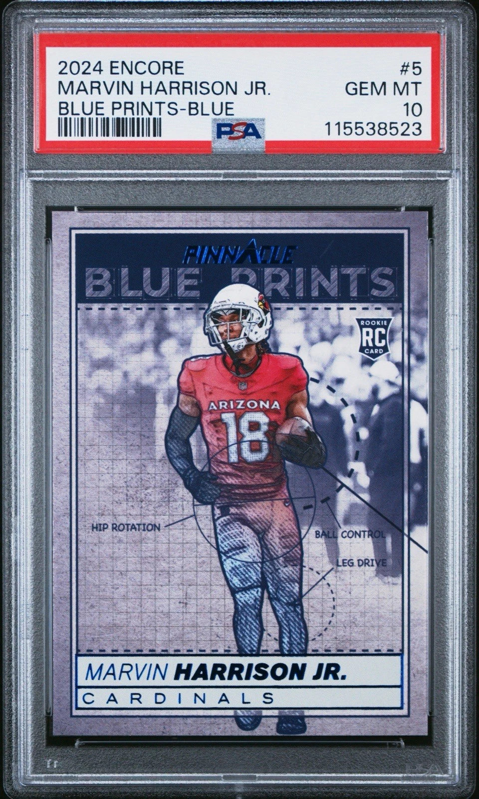 Marvin Harrison Jr. Panini Encore Blue Prints #5 Base