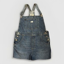 Levi's Vtg Denim Shortalls Short Overalls Cut Off Jean Women  s XL