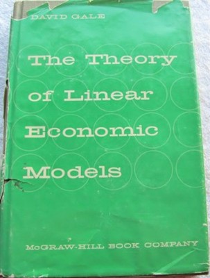 The Theory of Linear Economic Models Hardcover David Gale