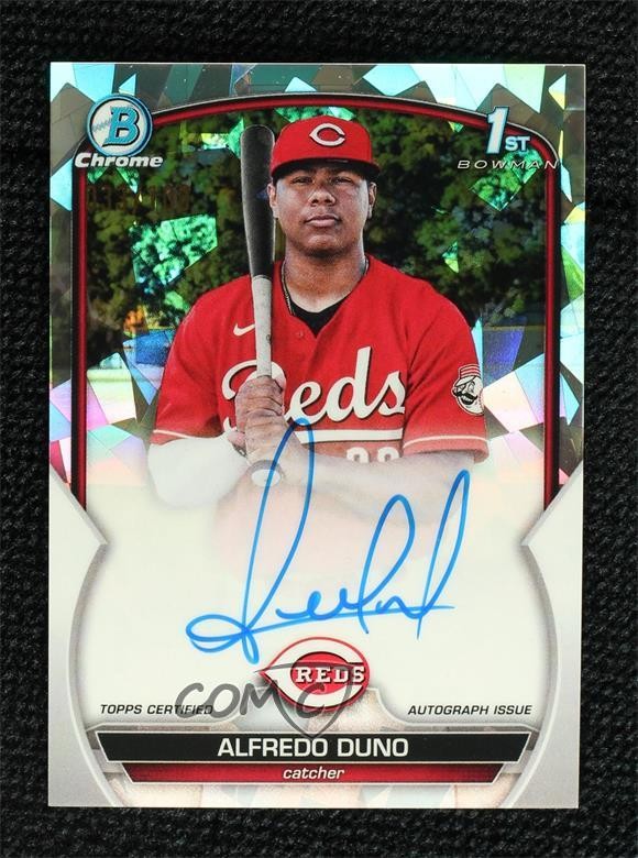 2023 Bowman Chrome Prospect Atomic Refractor 33/100 Alfredo Duno #CPA-ADU Auto
