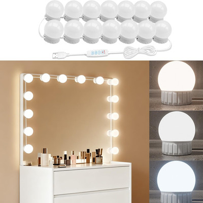 LED Vanity Lights for Mirror Hollywood Style USB Fill Light Adjustable Color and