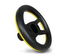 Peg Perego - Volante nero/giallo adatto per John Deere Gator, Dual Force, Groun