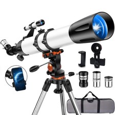 Telescope 90mm Aperture 800mm AZ Mount Beginner White