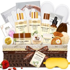 22PCS Spa Gift Baskets for Women, Luxury Bath and Body Gift Basket Set for Wo...