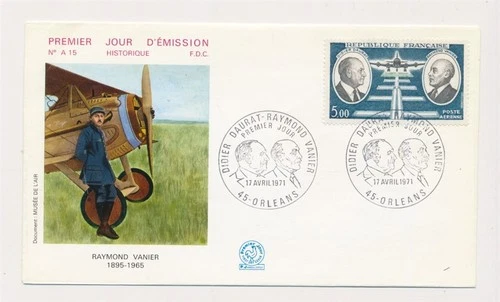 D340408 France FDC Aviation - Aircraft Raymond Vanier